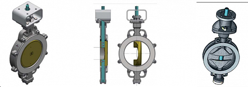 Серия 3Е-3Н: Дисковый затвор с тройным эксцентриситетом для замены Затворов Verdelet