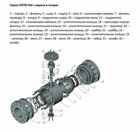 Кран шаровый, серия КПЛВ-КШ